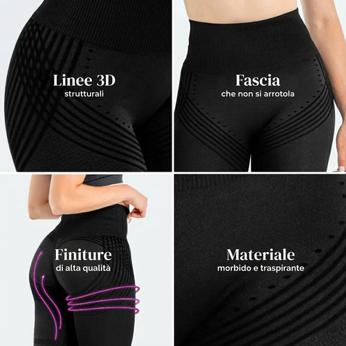 Leggings modellanti 3D - Push-Up & Anticellulite